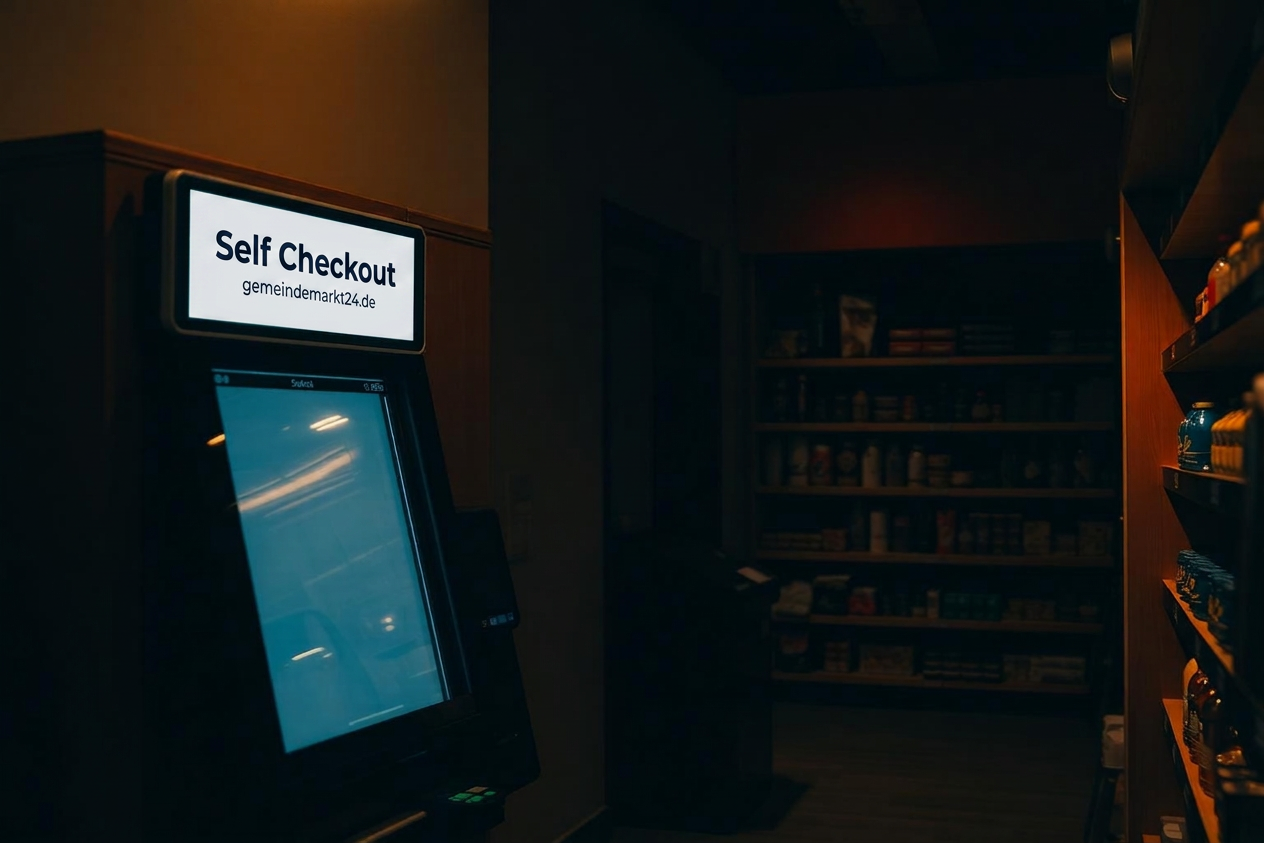 Self Checkout Kasse gemeindemarkt24.de